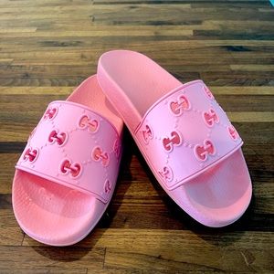 Women's rubber GG slide sandal